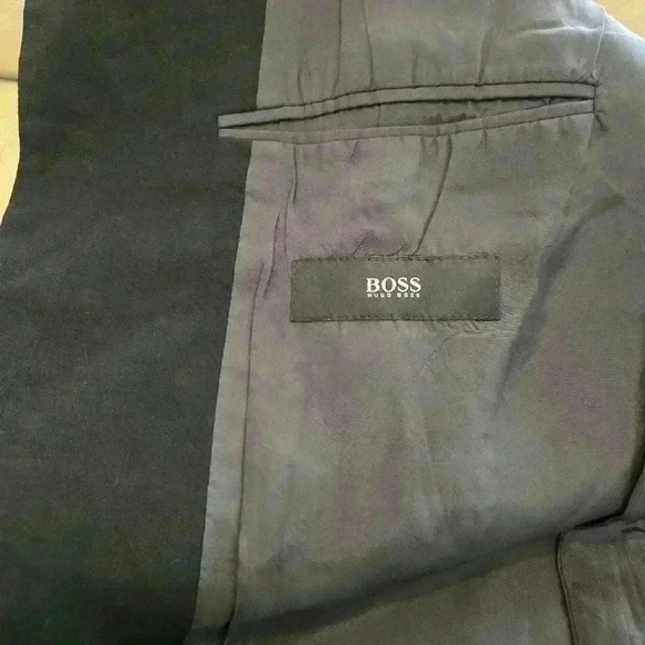 Hugo Boss 38 S Black Wool Einstein Sigma USA Luxury Designer Suit Jacket #090 - Picture 7 of 12